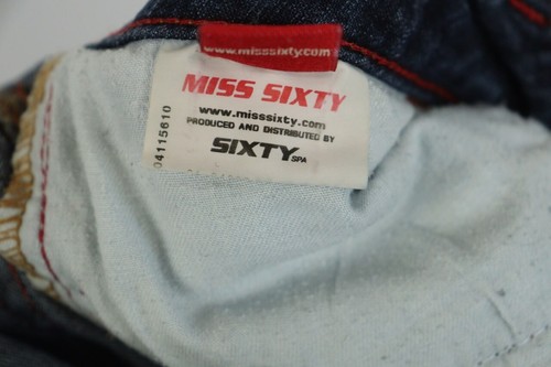 MISS SIXTY Denim EXTRA LOW TY Dark Wash Blue Stretch Bootcut Jeans Size 25 - Picture 21 of 24