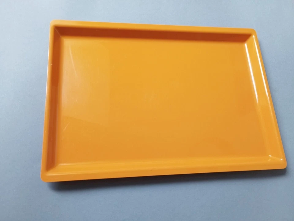 Hans Theo Baumann Bauhaus Luftansa 1ª clase naranja bandeja de servicio 1967 RRR Foto 2 de 4