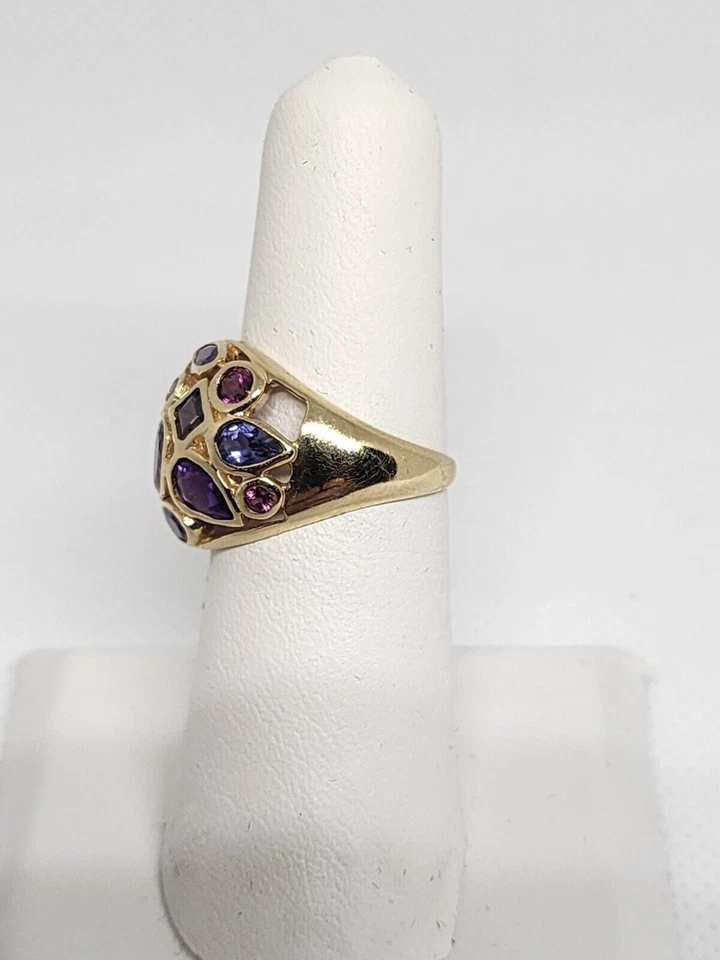 10K YELLOW GOLD & TOURMALINE RING  SIZE 5.5 - Image 3 of 4