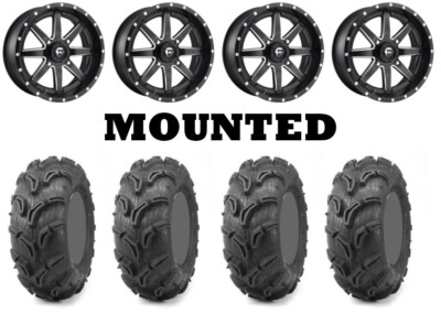 Kit 4 Maxxis Zilla Tires 30x9-14 on Fuel Maverick Matte Black D538 Wheels 1KXP