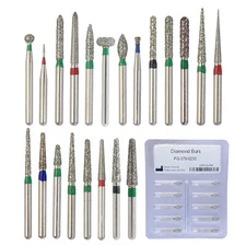 Dental Burs Diamond FG High Speed Round End Taper Ball Football Cylinder Coarse
