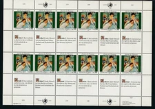 UN - GENEVA "HUMAN RIGHTS" 10 SHEETS 1989-1993; ALL DIFF - ALL MNH *GREAT VALUE*