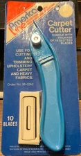 Carpet Cutter American Line New Tool 10 Blades Made USA Cuts Fabric & Upholstery