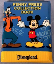 HTF Rare Disneyland Pressed Penny Quarter Press Collection Book With Coins!