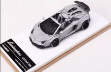 FW 1:64 Gray Aventador LP700 Convertible LBWK Sport Model Diecast Resin Car