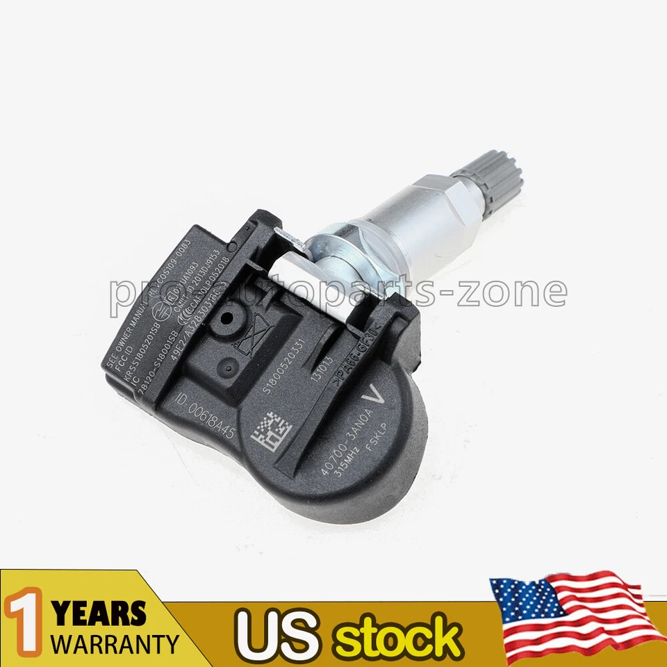 Juego de 4 SENSORES DE PRESIÓN DE NEUMÁTICOS PRO TPMS 40700-3AN0A para Nissan Versa 315MHz Foto 4 de 4