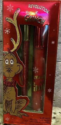 Revolution X The Grinch, Max Lip Kit,  I m Only Talking To My Dog Today   Red