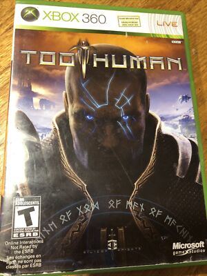 Too Human (Microsoft Xbox 360, 2008)--Case And Manual Only No Game
