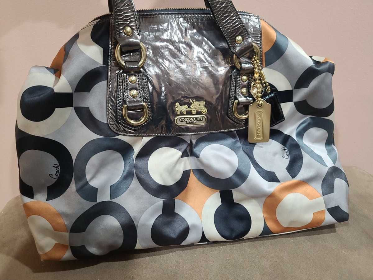 COACH Madison graphic Multi Color Op Art Sabrina Shoulder