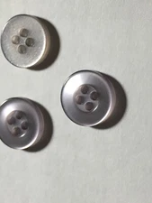 NEW 25 1/2 INCH SILVER GRAY PEARL FINISH  BUTTON 4 HOLE
