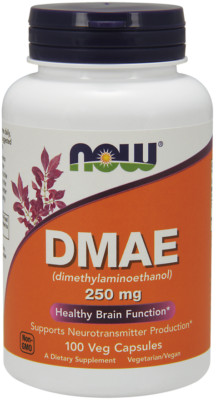 NOW DMAE 250m 100 Veg Caps Dimethylaminoethanol Neurotransmitter 1/2027EXP