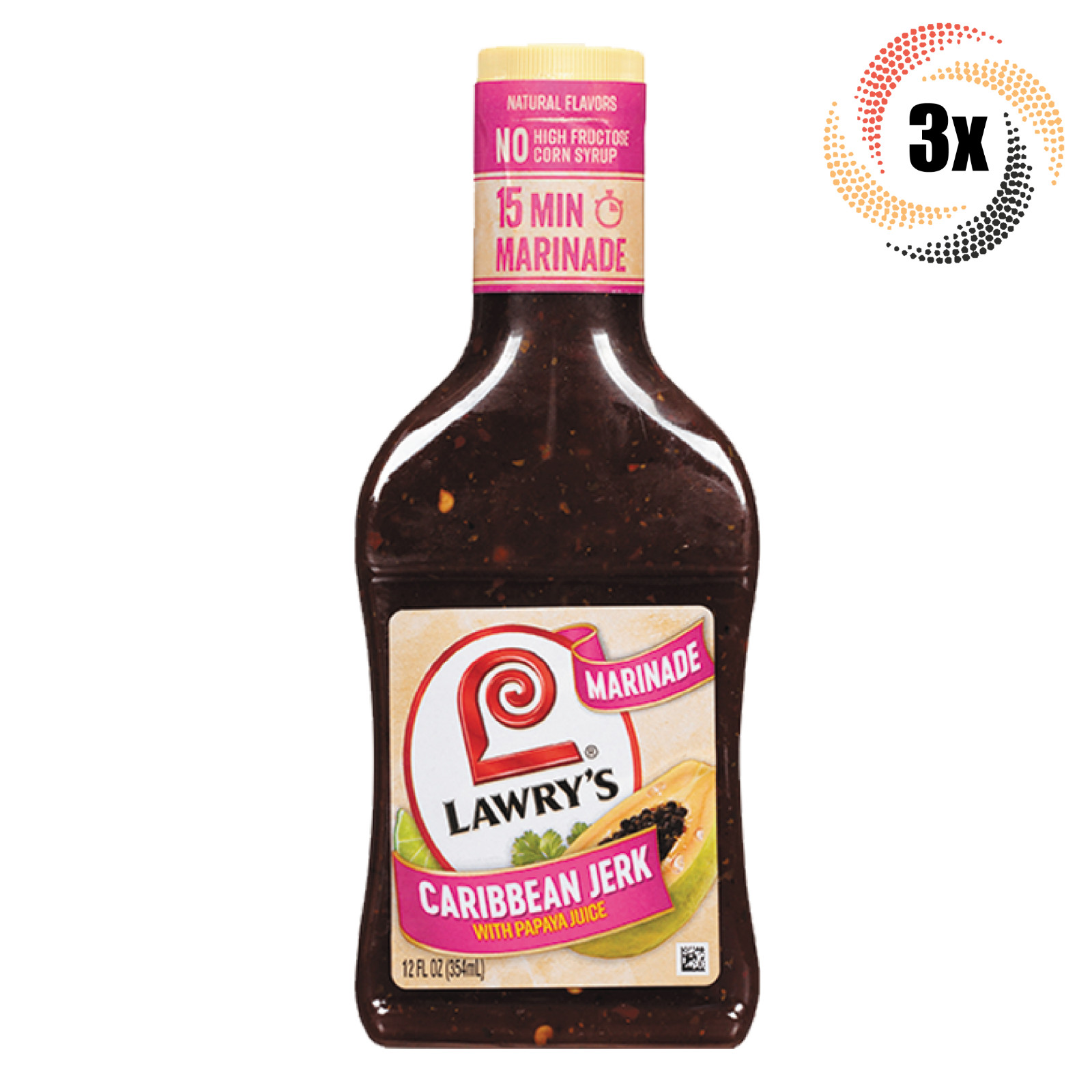 Вяленое мясо по-карибски в 3-х бутылках от Lawrys с маринадом из папайи 15 минут 12 унций 5890₽