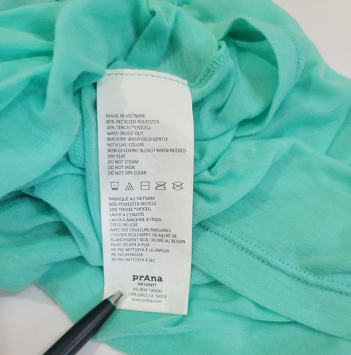 PRANA Keoki Lightweight Tunic Swimsuit Cover Up, Light Green / Turquoise - Small - Picture 7 of 8