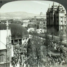Keystone Stereoview Salt Lake City, UT and Temple Square From 600/1200 Set #1118