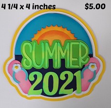 SUMMER 2021 TITLE girl boy scrapbook paper piecing premade 3D die cut Rhonda