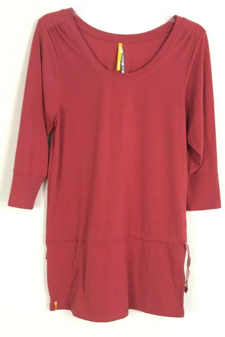 lole rustic 3/4 sleeve tunic anti odeur scoop neck shirt