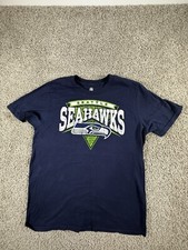 Team Apparel Seattle Seahawks Shirt Youth Large Blue NFL Short Sleeve Pullover