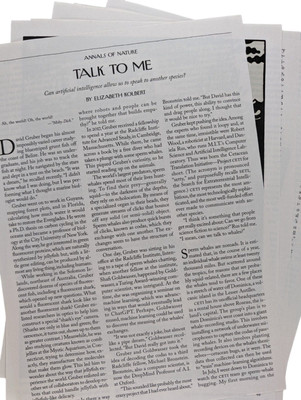Artificial Intelligence & Inter-Species Communication 2023 New Yorker Story 8pg