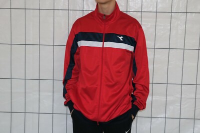 Diadora vintage track jacket size US XXL track jacket red white BG4