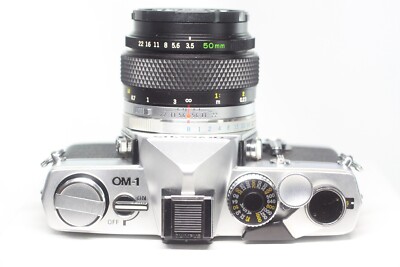 Olympus OM-1 35mm SLR Film Camera + Auto-Macro 50mm F/3.5 Lens