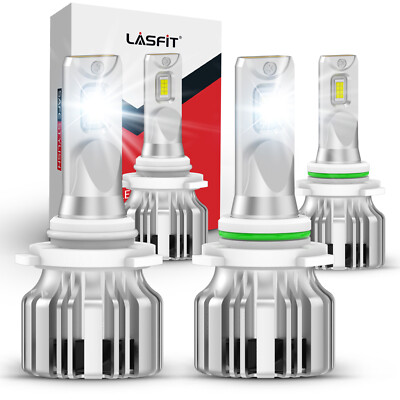 Lasfit LED Headlight Bulbs Conversion Kit 9005 9006 High Low Beam Bright White