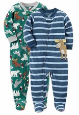 Carter's Boys 2 Pack Footie Sleeper Moose/Animals