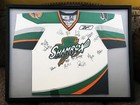 RARE SHAMROX CHICAGO REEBOK AUTHENTIC NLL LACROSSE GAME JERSEY 16X SIGNED FRAME — photo 1
