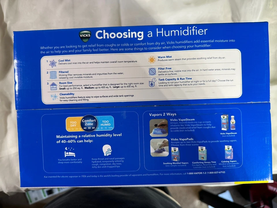 Vicks Warm Steam Vaporizer V150SGNLV2 Easy Fill Clean Auto Shut-Off - Image 4 of 4