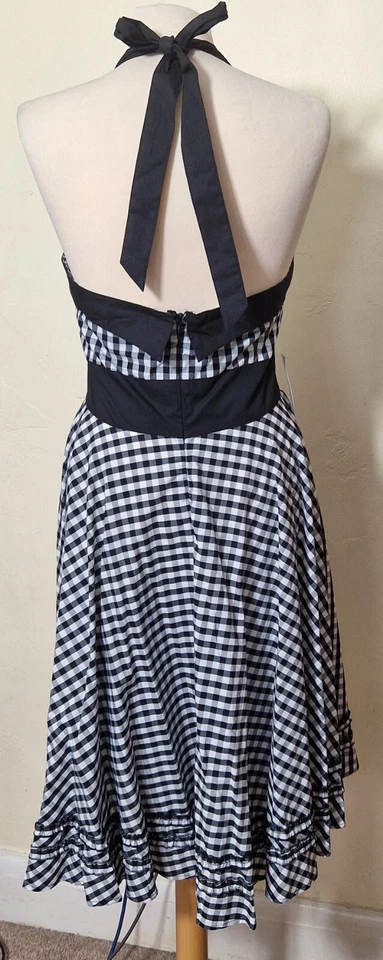 Vestido estilo rockabilly rock n roll años 40/50 negro cuadros recreación años 40 Foto 2 de 2