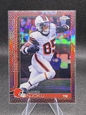 2025 Topps Chrome David Njoku Leather Refractor Cleveland Browns