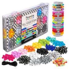Fashion Angels Alphabet Bead Kit, 500 Colorful Small, Case