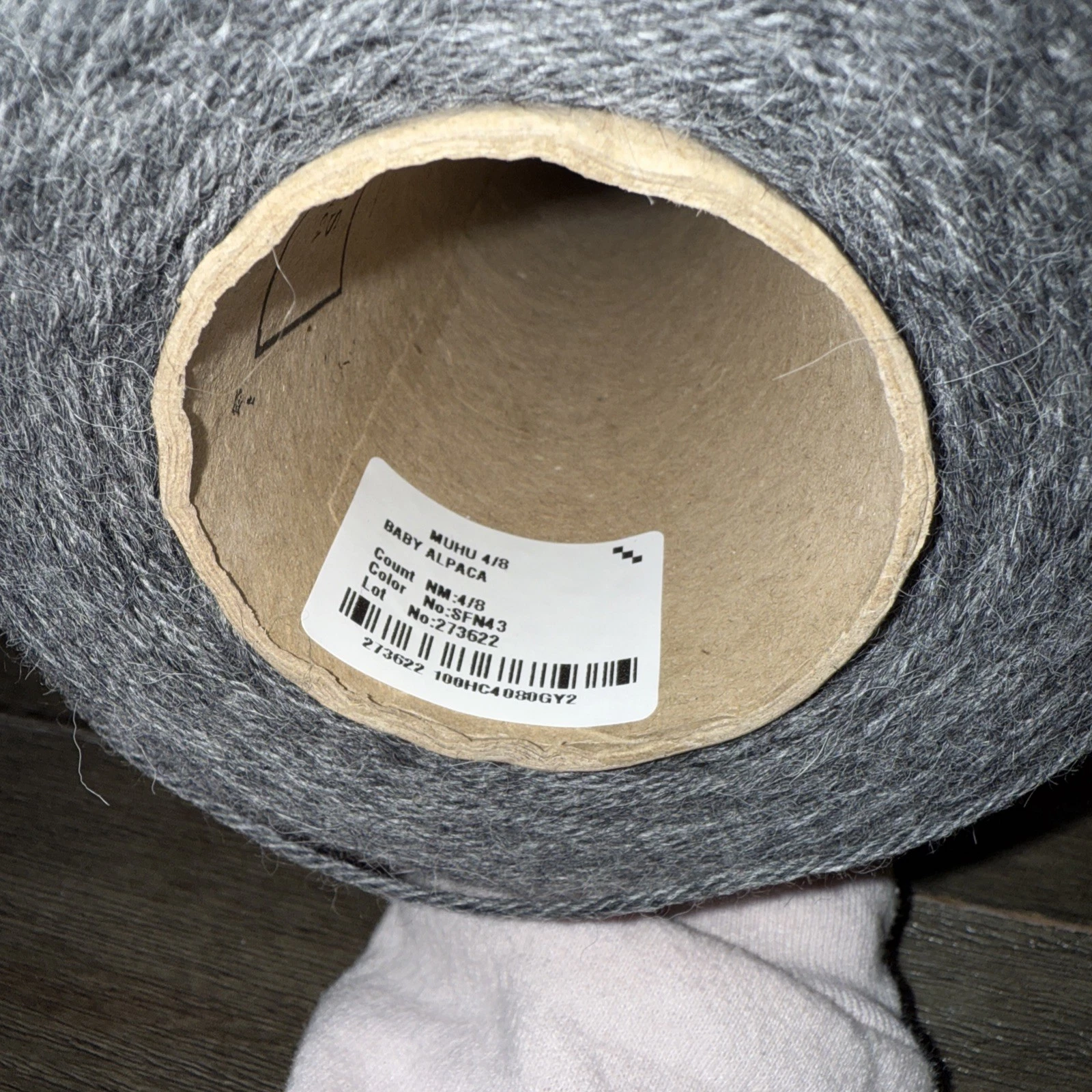 Inca Tops Muhu 4/8 SFN43 Baby Alpaca Yarn Gray image 3