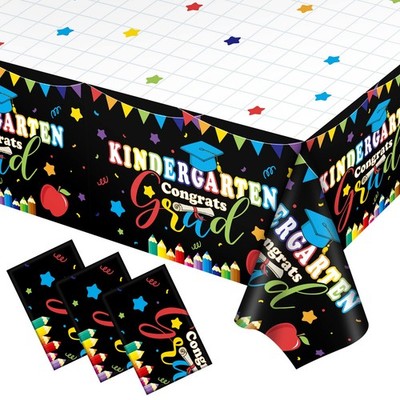 3 Pieces 2026 Kindergarten Graduate Tablecloths Preschool Graduation Table Co...