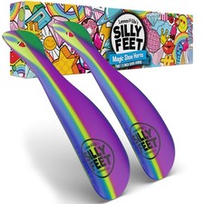 Shoe Horn Set for Kids & Adults, Rainbow Stainless Steel Metal, 2 Pack, 7.5 I...