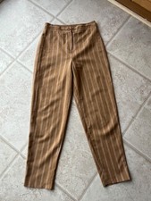 Nasty Gal ladies brown striped trousers size 6