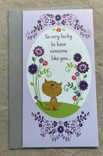 Happy Birthday Greeting Card W/ Envelope  So Lucky To have Someone Like You