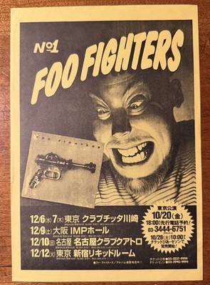 FOO FIGHTERS Pacific Rim Tour 1995 Japan Konzert Flyer Debüt CLUB Shows