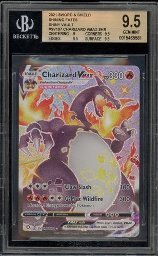 Pokemon Charizard VMAX Shining Fates Full Art #SV107 BGS 9.5