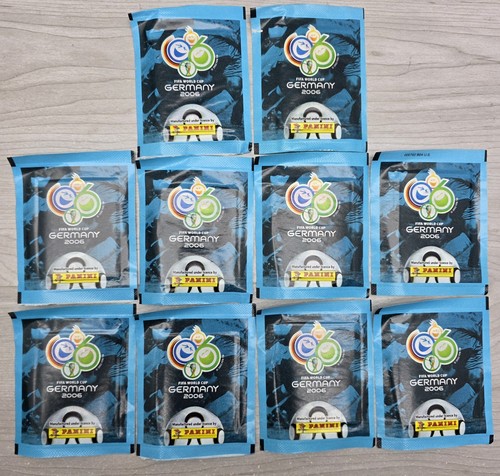 Lot Of 10 Panini World Cup 2006 Germany Sealed Sticker Card Packs Rookie