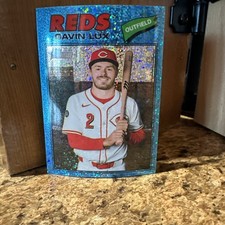 2026 Topps Heritage Gavin Lux #352 Light Blue Sparkle Chrome Cincinnati Reds