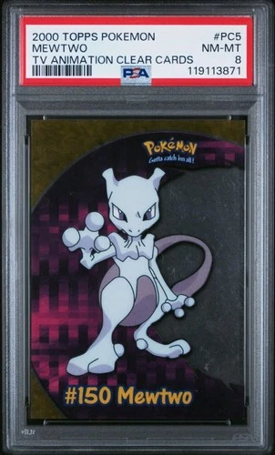PSA 8 2000 TV Animation Clear Card Mewtwo PC5 Pokemon Card