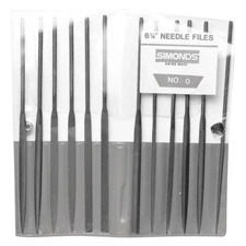 SIMONDS 83522000 Needle File Set,5-1/2in.L,Swiss,Natural 38RK74