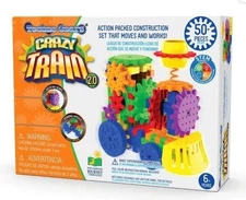 Techno Gears Crazy Train 2.0 STEM Building Toy 50+ Pcs Colorful NEW in Box