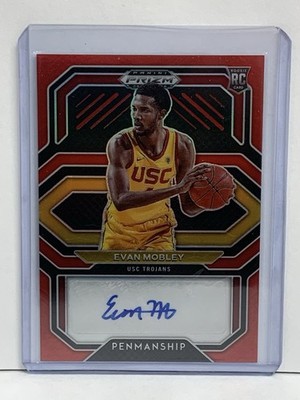 2021-22 Panini Prizm DP #CP-EMO Evan Mobley Red Holo 27/49 RC Auto