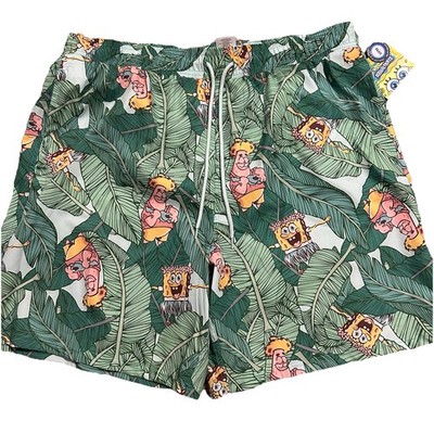 Sponge Bob Squarepants Men Swim/Board Shorts Stretch Swimwear Dry Fast UV50 2XL