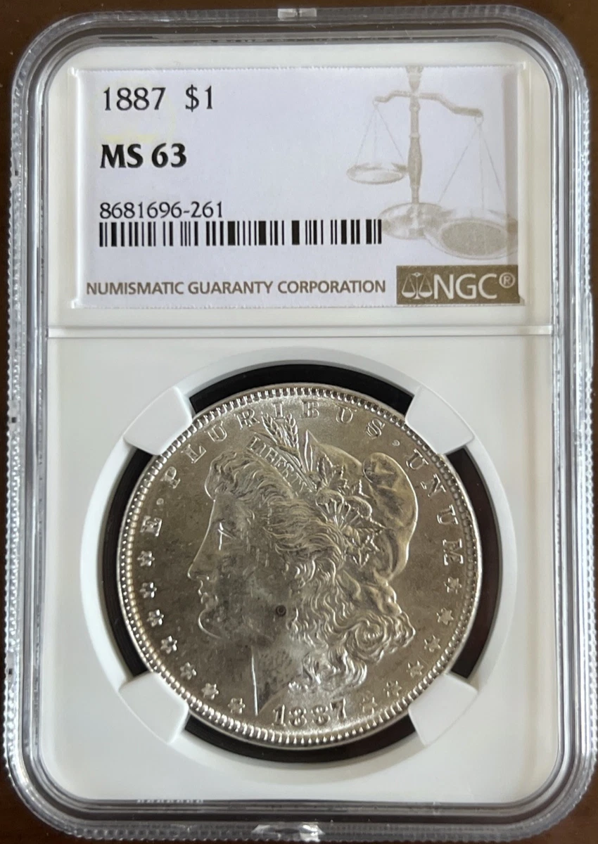 K*様 1887 Morgan Dollarモルガンダラー銀貨 MS63 PCG MS 63 Graded 1887 Year Morgan US Dollars (1878-1921) for sale | eBay