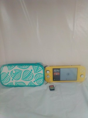 Nintendo Switch Lite Yellow Handheld 1 Game & Case Tested Works No Charger
