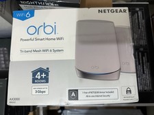 NETGEAR Orbi AX3000 Tri-Band Mesh Smart WiFi 6 Router Satellite/Extender SEALED