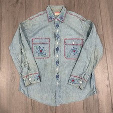 Vtg 50s Penney's BIG MAC Chambray Work Shirt Sanforized USA Made Workwear MD