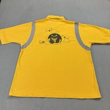 Vintage Bowling Polo Shirt Size Large Yellow